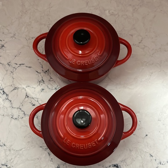 Le Creuset Other - Le Creuset set of two new Cerise Cocettes